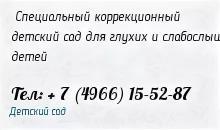 Детский сад Специальный Коррекционный для Глухих и Слабослышащих Детей г. Коломна